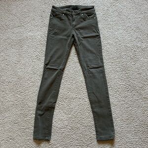 Joe’s Jeans Mid Rise Skinny, Green, Size 26